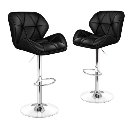 Willa Gas Lift Leather Bar Stools