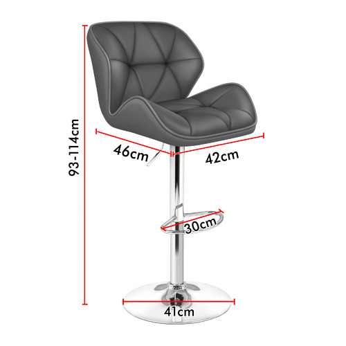 Willa Gas Lift Leather Bar Stools