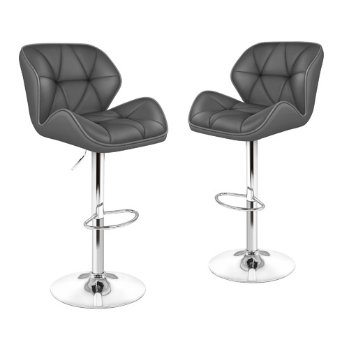 Willa Gas Lift Leather Bar Stools