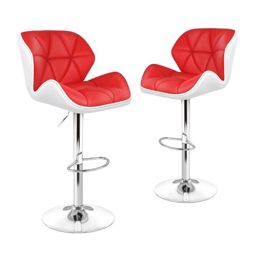 Willa Gas Lift Leather Bar Stools