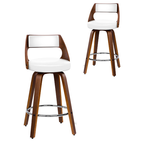 Davian Faux Leather Swivel Bar Stools
