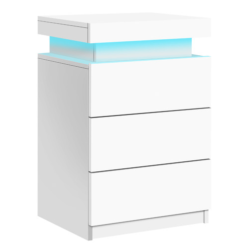 Nova 3 Drawer Bedside with LED Light