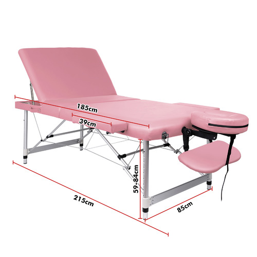 HoxtonRoom 3 Fold Noor Faux Leather Massage Table Temple & ster