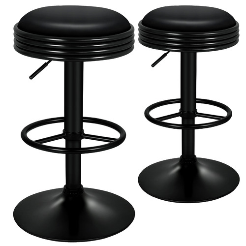 Sade Faux Leather Adjustable Swivel Barstools