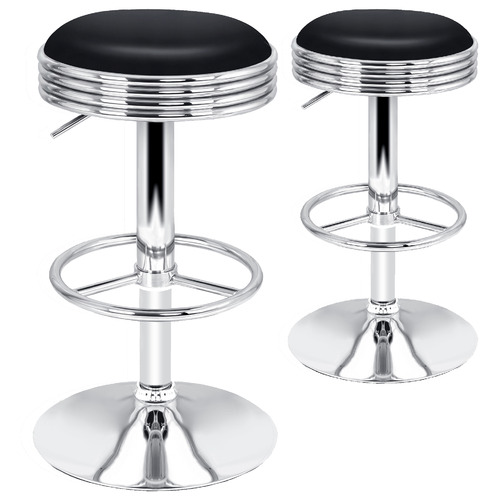 Sade Faux Leather Adjustable Swivel Barstools