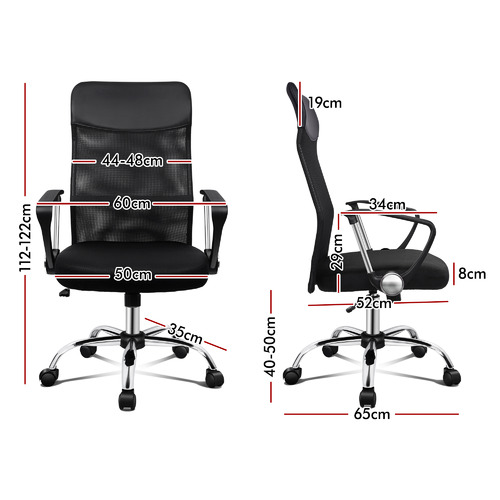 Black Chester Mesh Fabric Executive Office Chair