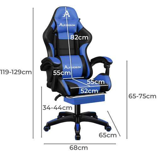 Nightcrawler PU Leather Gaming Chair with Footrest