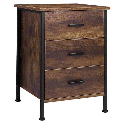 Faro 3 Drawer Bedside Table