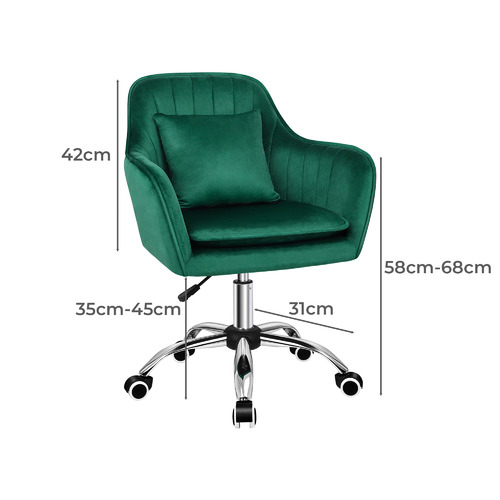 HoxtonRoom Carrie Velvet Office Chair Temple & ster