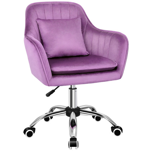 HoxtonRoom Carrie Velvet Office Chair Temple & Webster