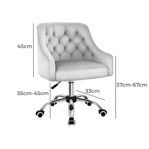 Carrion Tufted Velvet Office Chair