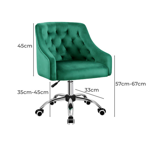 Carrion Tufted Velvet Office Chair