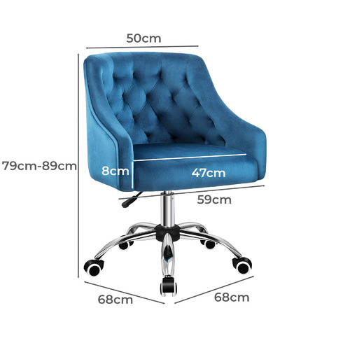 Carrion Tufted Velvet Office Chair
