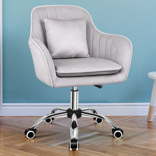 HoxtonRoom Carrie Velvet Office Chair | Temple & Webster