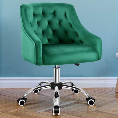 HoxtonRoom Cassie Tufted Velvet Office Chair Temple & ster
