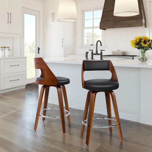 65cm-Davian-Faux-Leather-Swivel-Bar-Stools