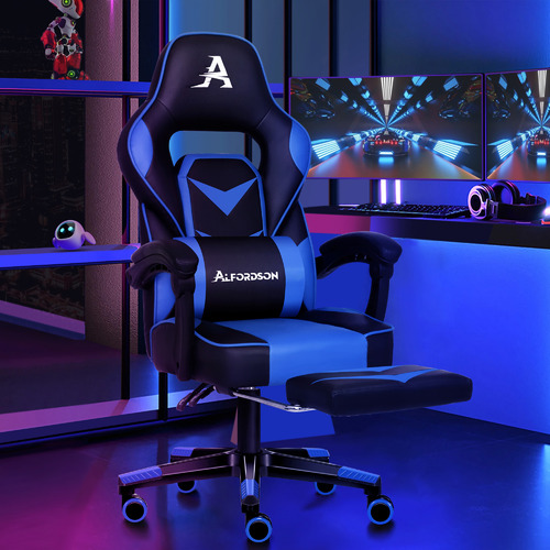 HoxtonRoom Alford Executive Gaming Chair with Footrest