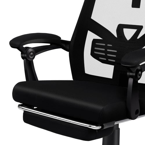 Black Frost Mesh Office Chair with Footrest