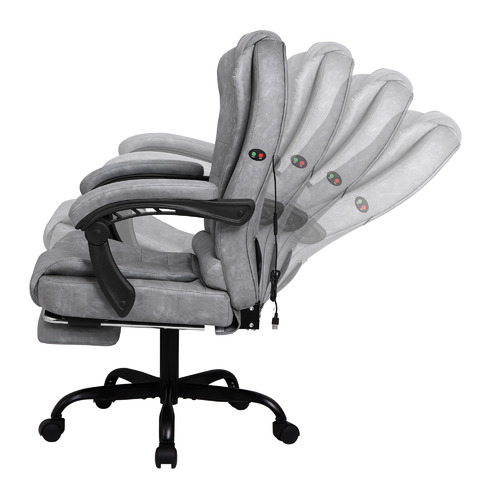 HoxtonRoom Blaese PU Leather Massage Executive Chair Temple & ster