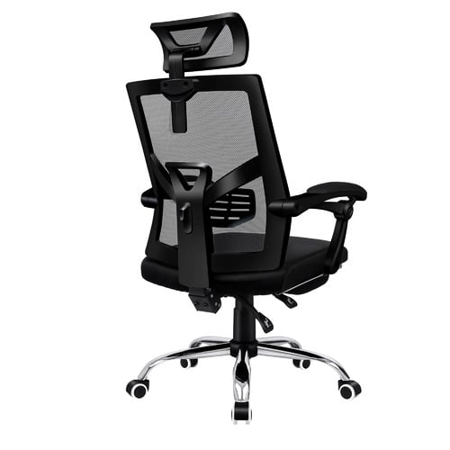 Black Frost Mesh Office Chair with Footrest