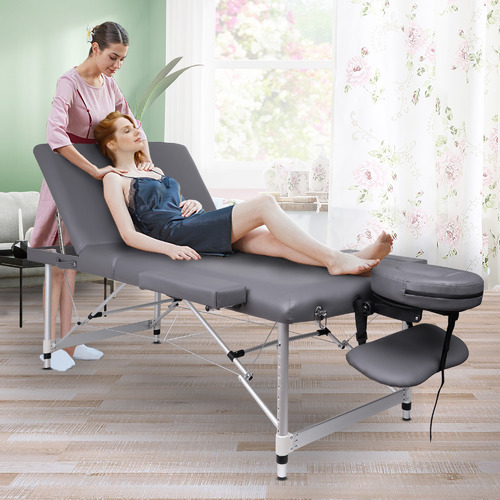 HoxtonRoom 3 Fold Allia Faux Leather Massage Table Temple & ster