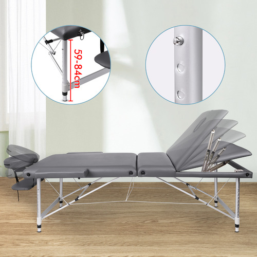 HoxtonRoom 3 Fold Allia Faux Leather Massage Table Temple & ster