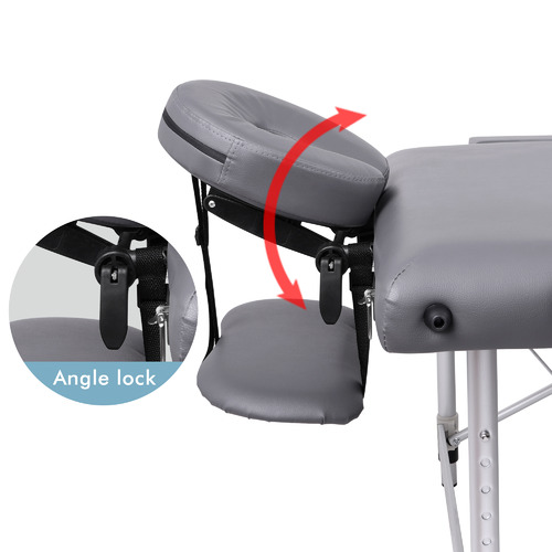 HoxtonRoom 3 Fold Allia Faux Leather Massage Table Temple & ster