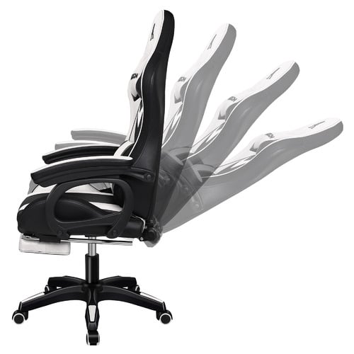 Maximus LED Gaming Massage Office Chair with Footrest