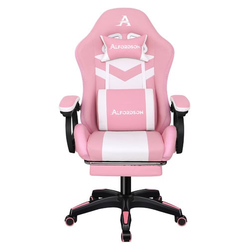 Maximus LED Gaming Massage Office Chair with Footrest Temple & ster