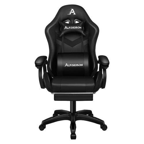 HoxtonRoom Maximus LED Gaming Massage Office Chair with Footrest
