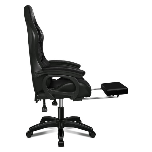 HoxtonRoom Maximus LED Gaming Massage Office Chair with Footrest