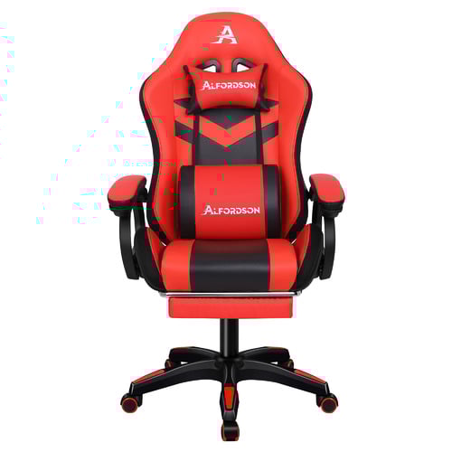 HoxtonRoom Maximus LED Gaming Massage Office Chair with Footrest
