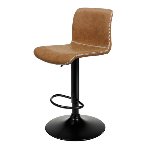 HoxtonRoom Ernst Faux Leather Adjustable Barstools | Temple & Webster