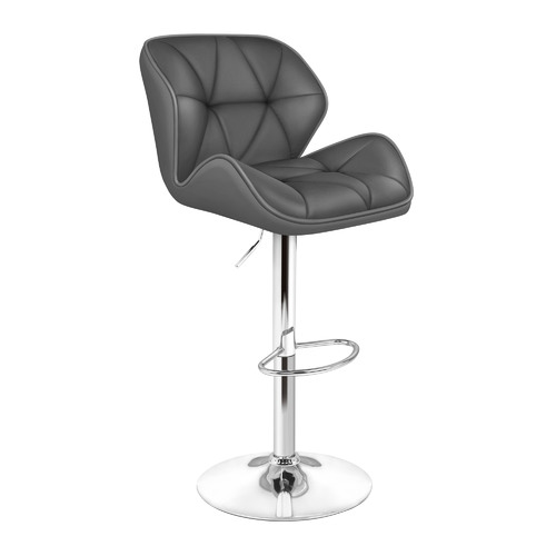 Grey Willa Ingrid Gas Lift Adjustable Bar Stools