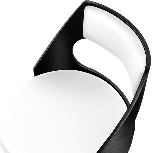 92cm Black & White Pascal Wooden Bar Stools