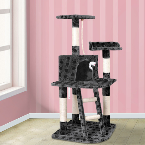 HoxtonRoom 120cm Fir Wood Cat Scratching Tree Temple & ster