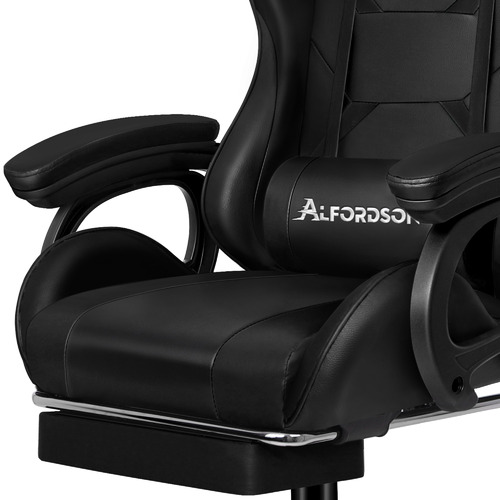 HoxtonRoom Kostis Gaming Massage Office Chair with Footrest Temple