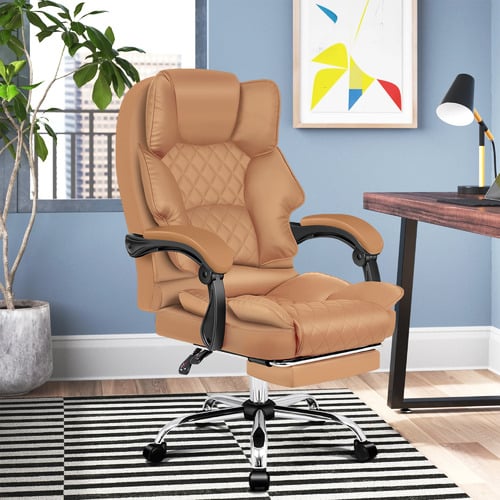 Lauren PU Leather Executive Chair with Footrest