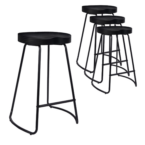 65cm Viggo Elm Wood Barstools