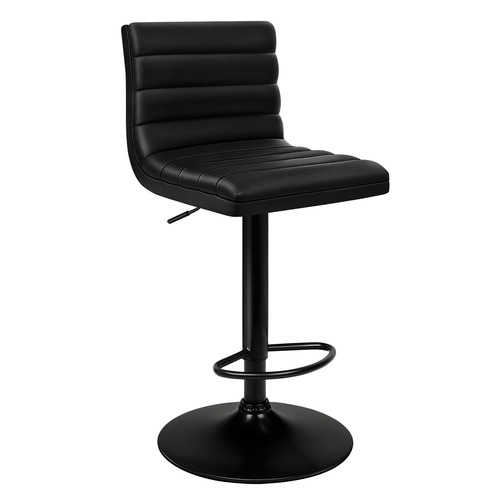 Black Tristan Faux Leather Adjustable Barstools