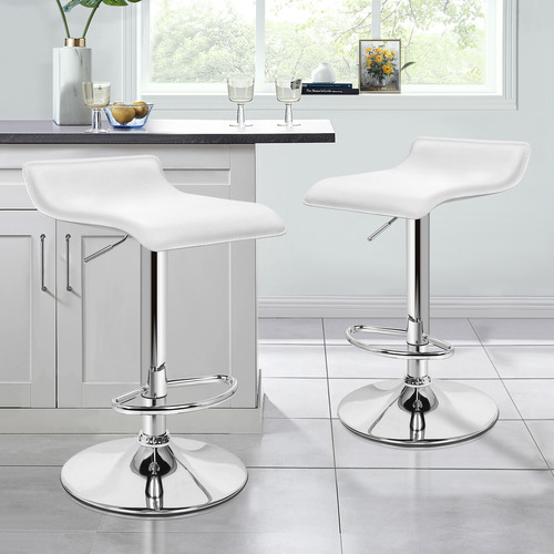 Carlos Faux Leather Adjustable Barstools