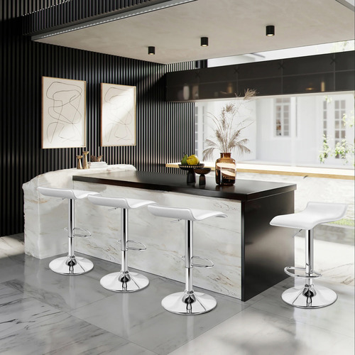 Carlos Faux Leather Adjustable Barstools