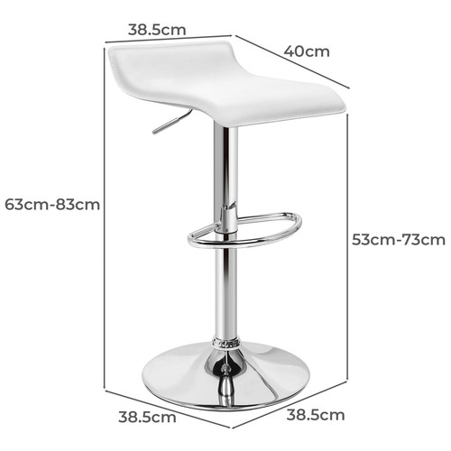 Carlos Faux Leather Adjustable Barstools
