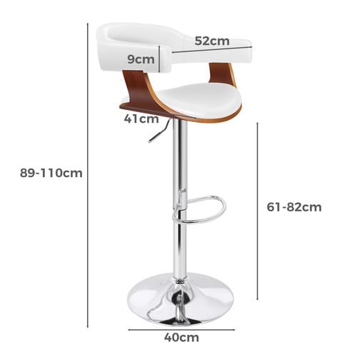 Demetrius Faux Leather Adjustable Barstool