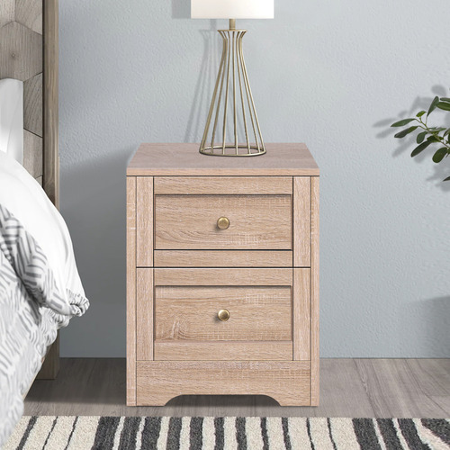 HoxtonRoom Willow 2 Drawer Bedside Table | Temple & Webster