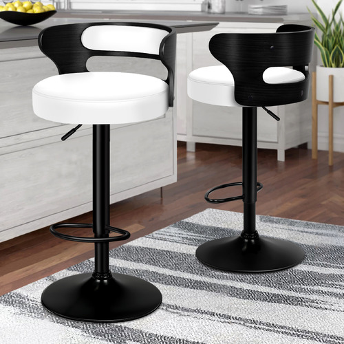 Ackley Faux Leather Adjustable Barstools