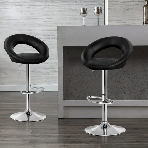 Sawda Faux Leather Adjustable Barstools
