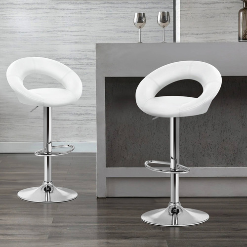 Sawda Faux Leather Adjustable Barstools