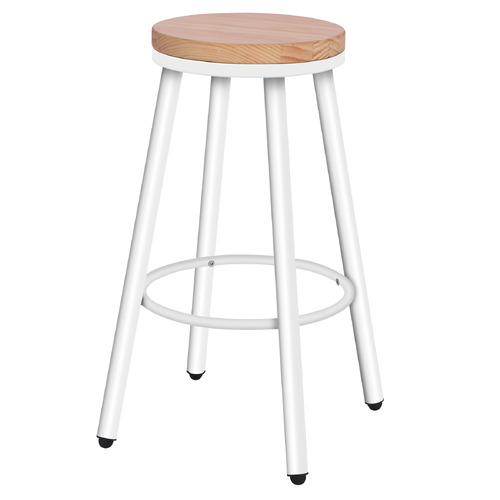 White 67cm Aritz Pine Wood Barstools