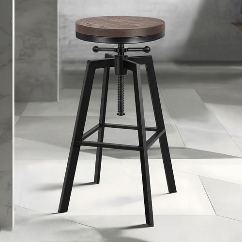 Adair Elm Wood Adjustable Barstool Temple & ster